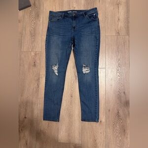 Old Navy Rockstar Skinny Jeans 16 Tall Distressed Stretch Denim
